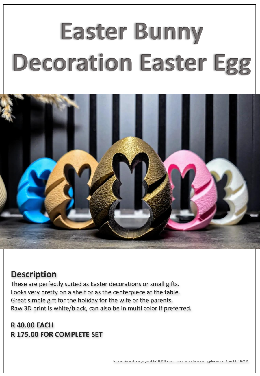 Easter Bunny Decoration Egg